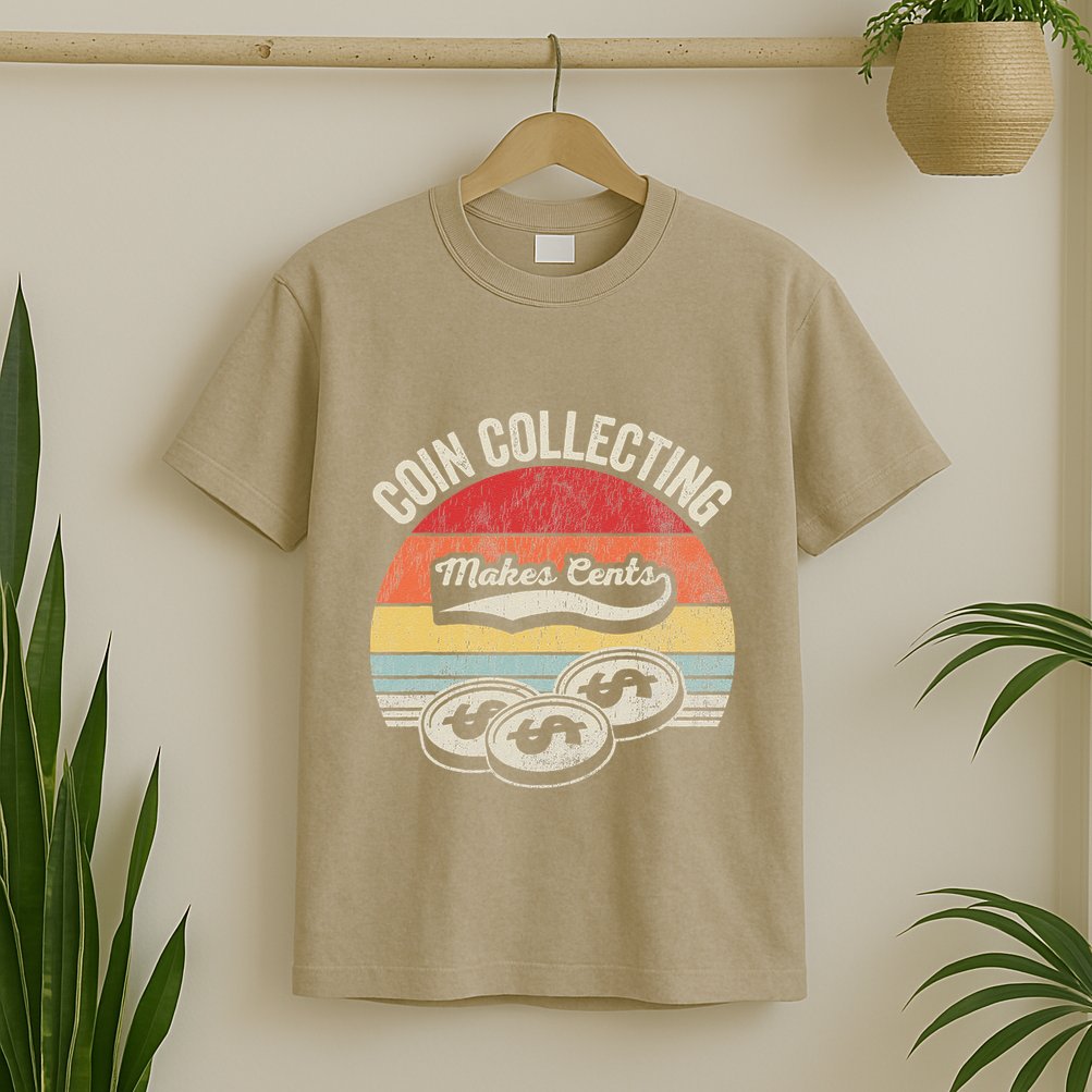 Coin Collecting Makes Cents Retro Style T-Shirt