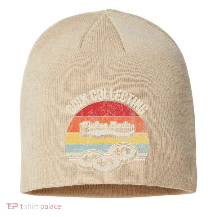 Coin Collecting Makes Cents Retro Style Sustainable Beanie