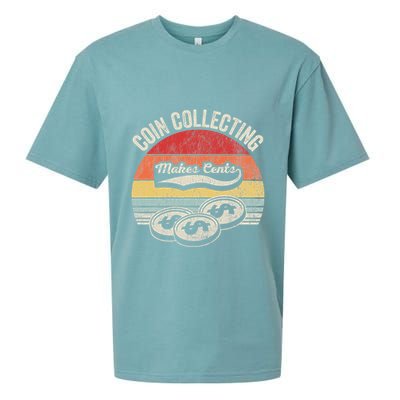 Coin Collecting Makes Cents Retro Style Sueded Cloud Jersey T-Shirt