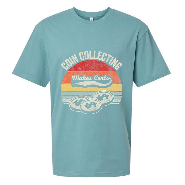 Coin Collecting Makes Cents Retro Style Sueded Cloud Jersey T-Shirt