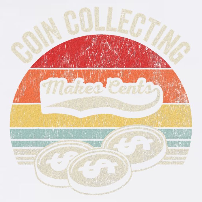 Coin Collecting Makes Cents Retro Style Garment-Dyed Sweatshirt