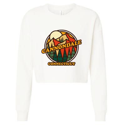 Cannondale Connecticut Mountain Hiking Souvenir Cropped Pullover Crew