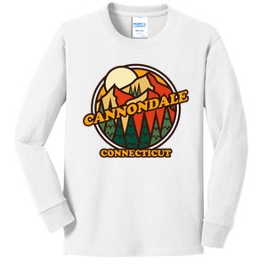 Cannondale Connecticut Mountain Hiking Souvenir Kids Long Sleeve Shirt