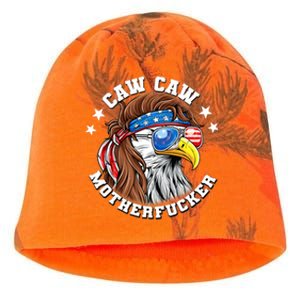 Caw Caw Motherfucker! Eagle Mullet 4th Of July Patriotic Design Kati - Camo Knit Beanie