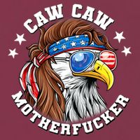 Caw Caw Motherfucker! Eagle Mullet 4th Of July Patriotic Design 16oz Travel Tumbler