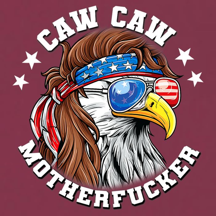 Caw Caw Motherfucker! Eagle Mullet 4th Of July Patriotic Design 16oz Travel Tumbler