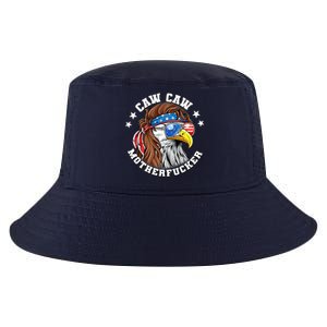 Caw Caw Motherfucker! Eagle Mullet 4th Of July Patriotic Design Cool Comfort Performance Bucket Hat