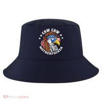 Caw Caw Motherfucker! Eagle Mullet 4th Of July Patriotic Design Cool Comfort Performance Bucket Hat