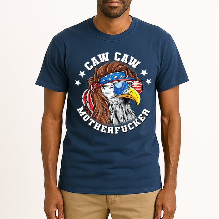 Caw Caw Motherfucker! Eagle Mullet 4th Of July Patriotic Design Tall T-Shirt