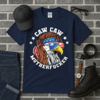 Caw Caw Motherfucker! Eagle Mullet 4th Of July Patriotic Design Tall T-Shirt
