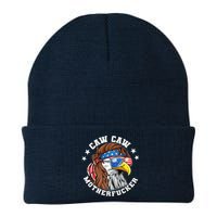 Caw Caw Motherfucker! Eagle Mullet 4th Of July Patriotic Design Knit Cap Winter Beanie