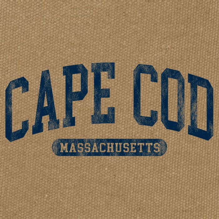 Cape Cod Massachusetts Retro Preppy Throwback Cotton Canvas Backpack