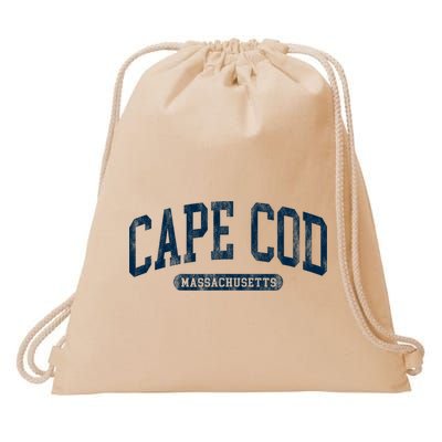 Cape Cod Massachusetts Retro Preppy Throwback Drawstring Bag