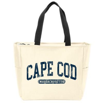 Cape Cod Massachusetts Retro Preppy Throwback Zip Tote Bag