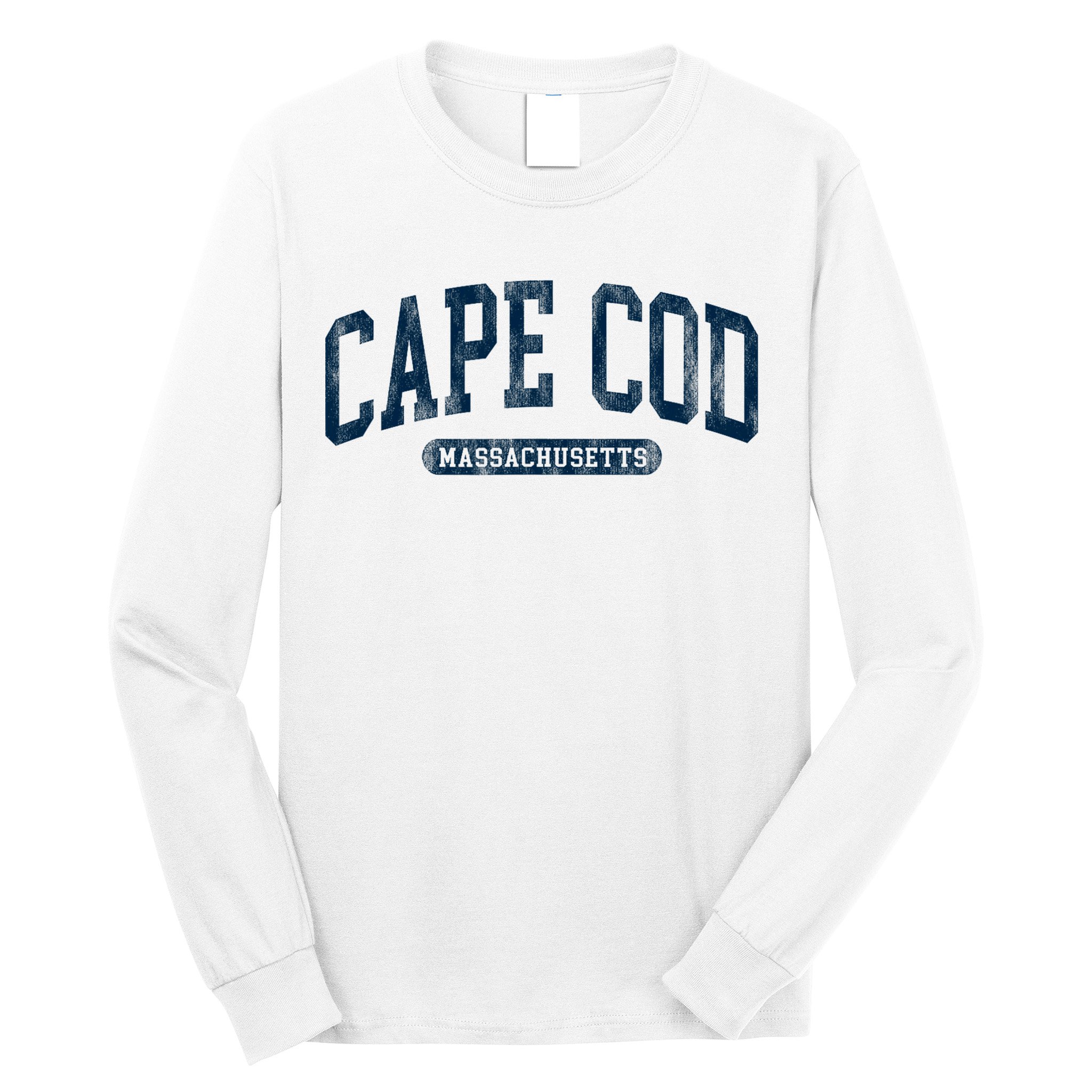 Cape Cod Massachusetts Retro Preppy Throwback Long Sleeve Shirt