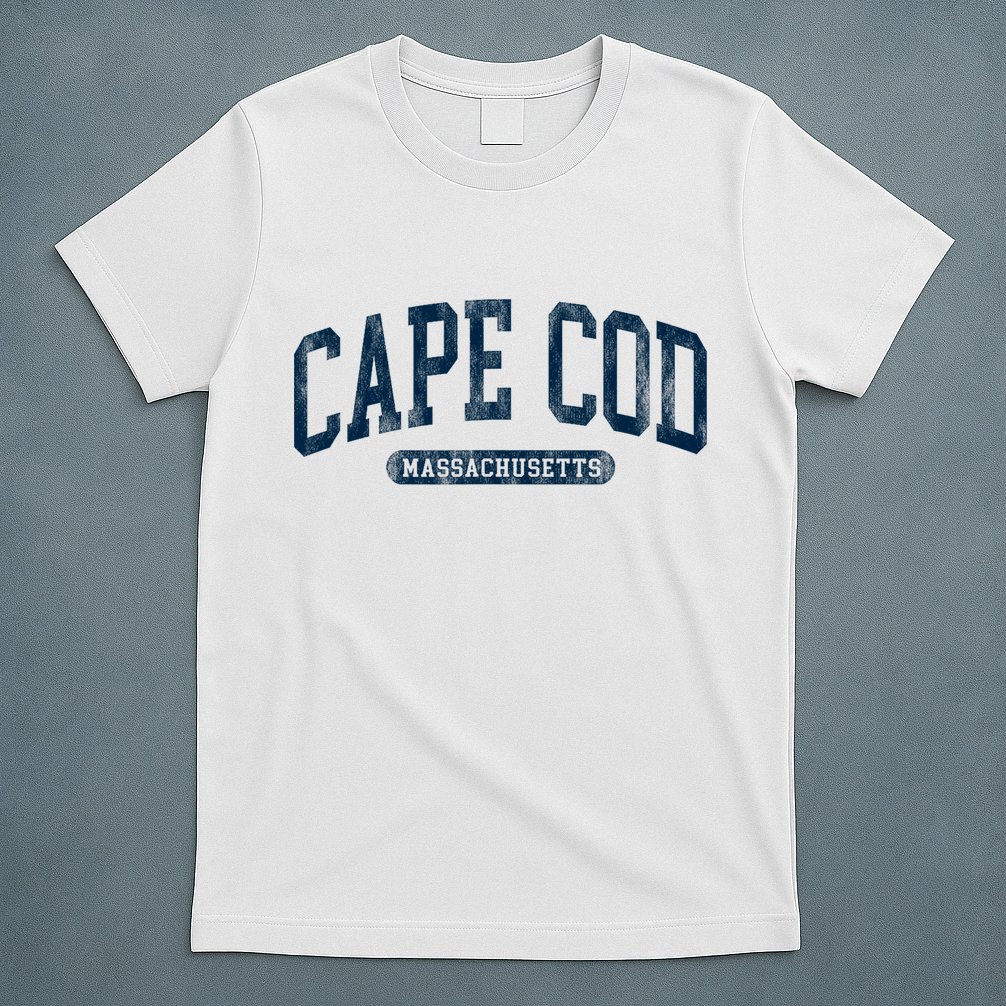 Cape Cod Massachusetts Retro Preppy Throwback T-Shirt
