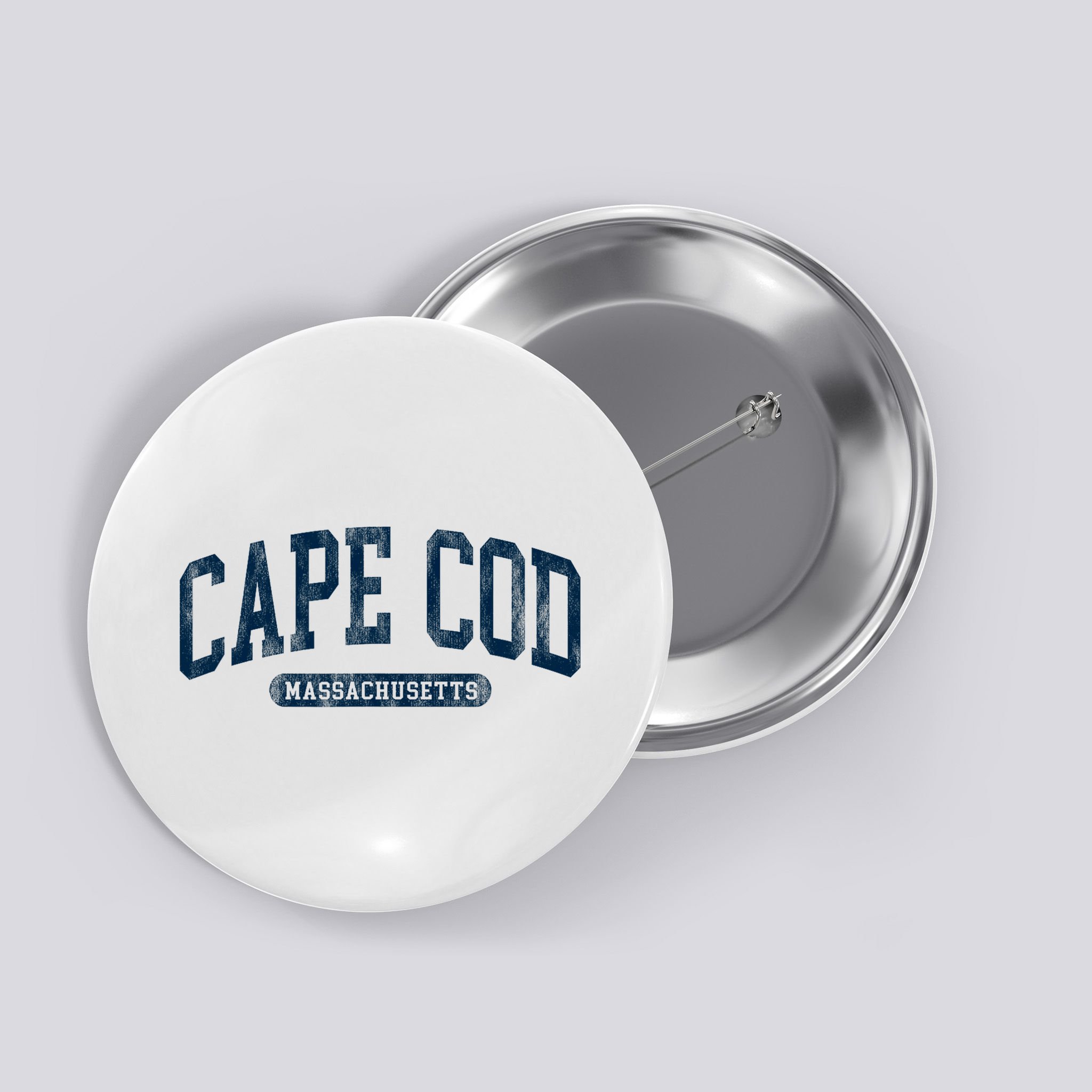 Cape Cod Massachusetts Retro Preppy Throwback Button