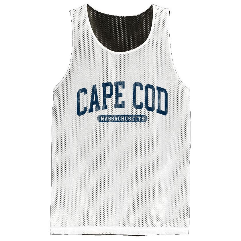 Cape Cod Massachusetts Retro Preppy Throwback Mesh Reversible Basketball Jersey Tank
