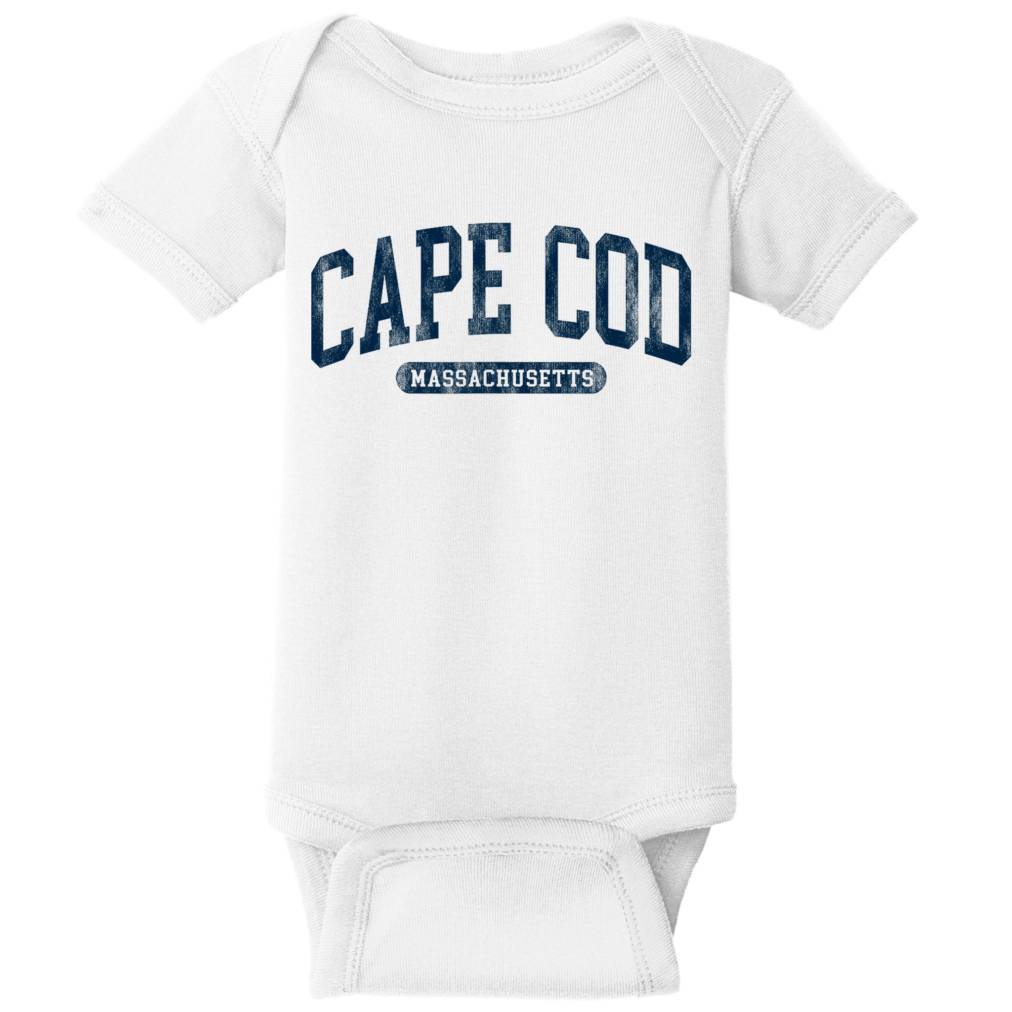 Cape Cod Massachusetts Retro Preppy Throwback Baby Bodysuit