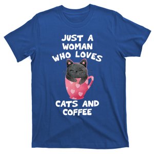 Cat Coffee Mug Just A Who Loves Cats And Coffee Gift T-Shirt