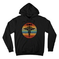 CMT Certified Massage Therapist Medical Caduceus Retro Gift Hoodie