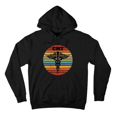 CMT Certified Massage Therapist Medical Caduceus Retro Gift Hoodie