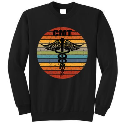 CMT Certified Massage Therapist Medical Caduceus Retro Gift Sweatshirt