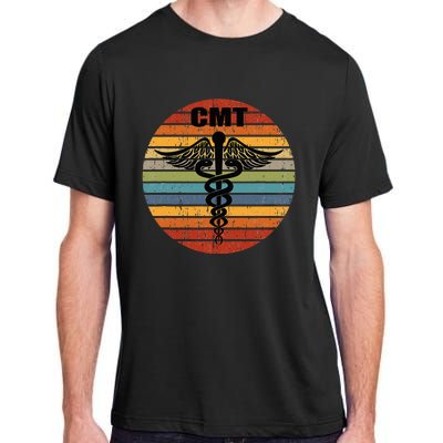 CMT Certified Massage Therapist Medical Caduceus Retro Gift Adult ChromaSoft Performance T-Shirt