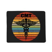 CMT Certified Massage Therapist Medical Caduceus Retro Gift Mousepad