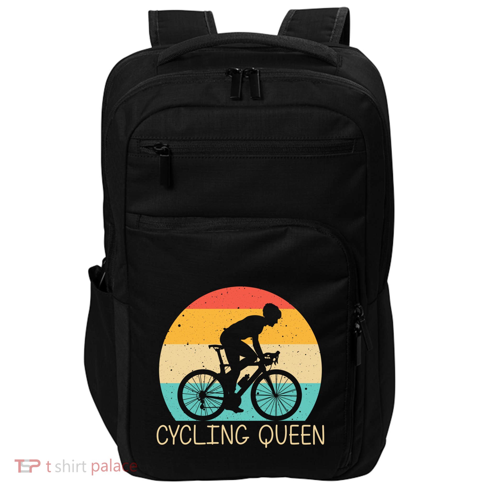 Cool Cycling Mom Cyclist Bicycle Mountain Biking Funny Gift Impact Tech Backpack
