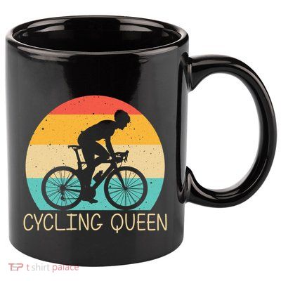 Cool Cycling Mom Cyclist Bicycle Mountain Biking Funny Gift 11oz C Handle Ceramic Mug