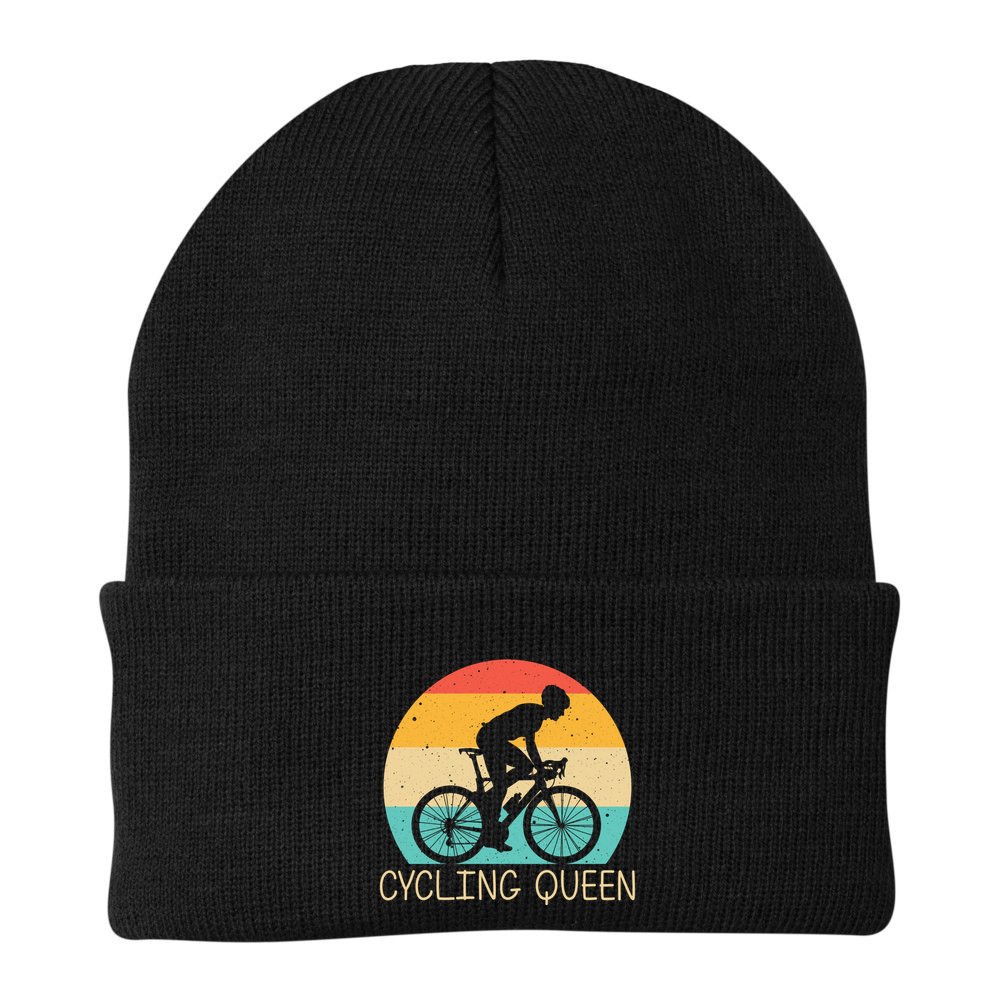 Cool Cycling Mom Cyclist Bicycle Mountain Biking Funny Gift Beanie
