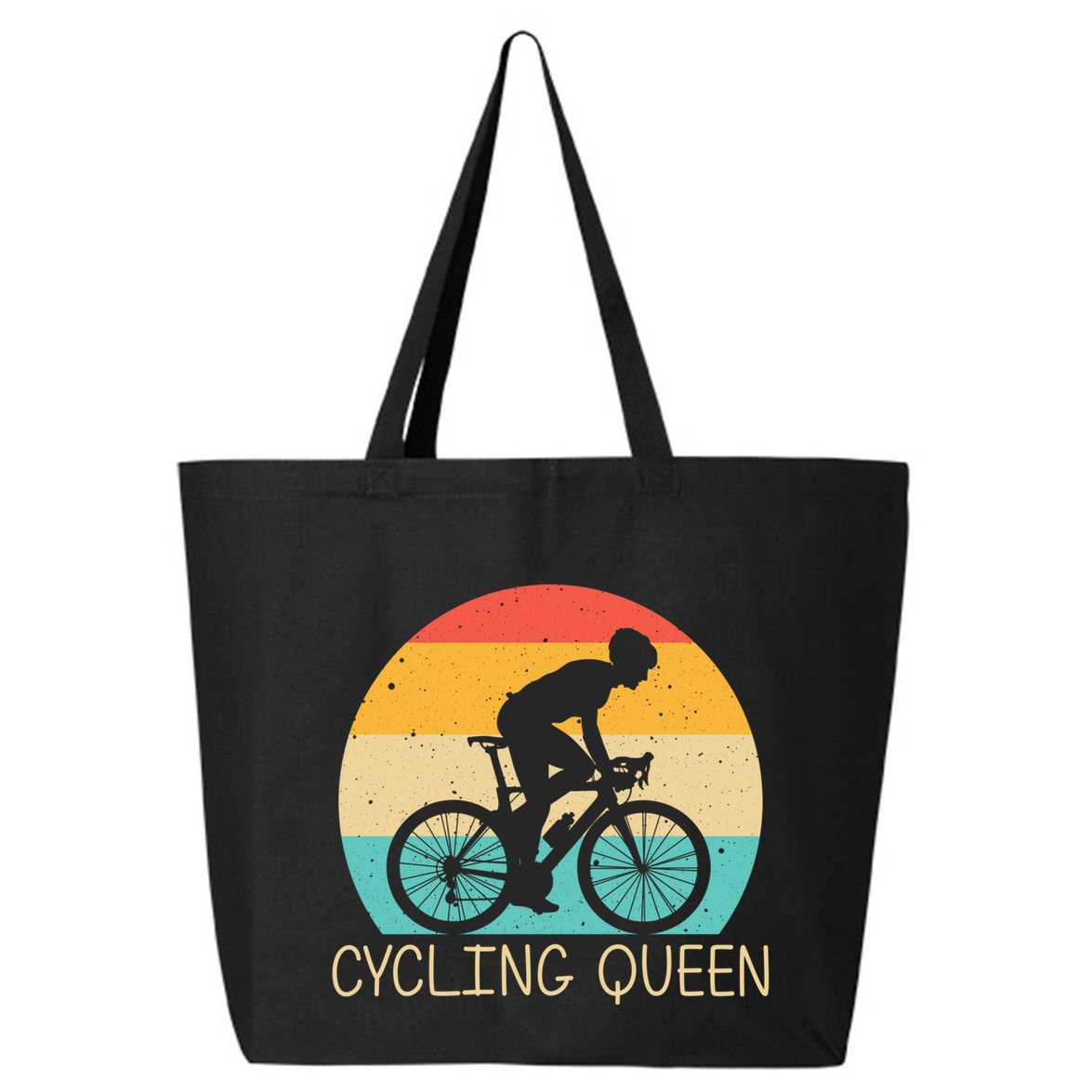 Cool Cycling Mom Cyclist Bicycle Mountain Biking Funny Gift 25L Jumbo Tote