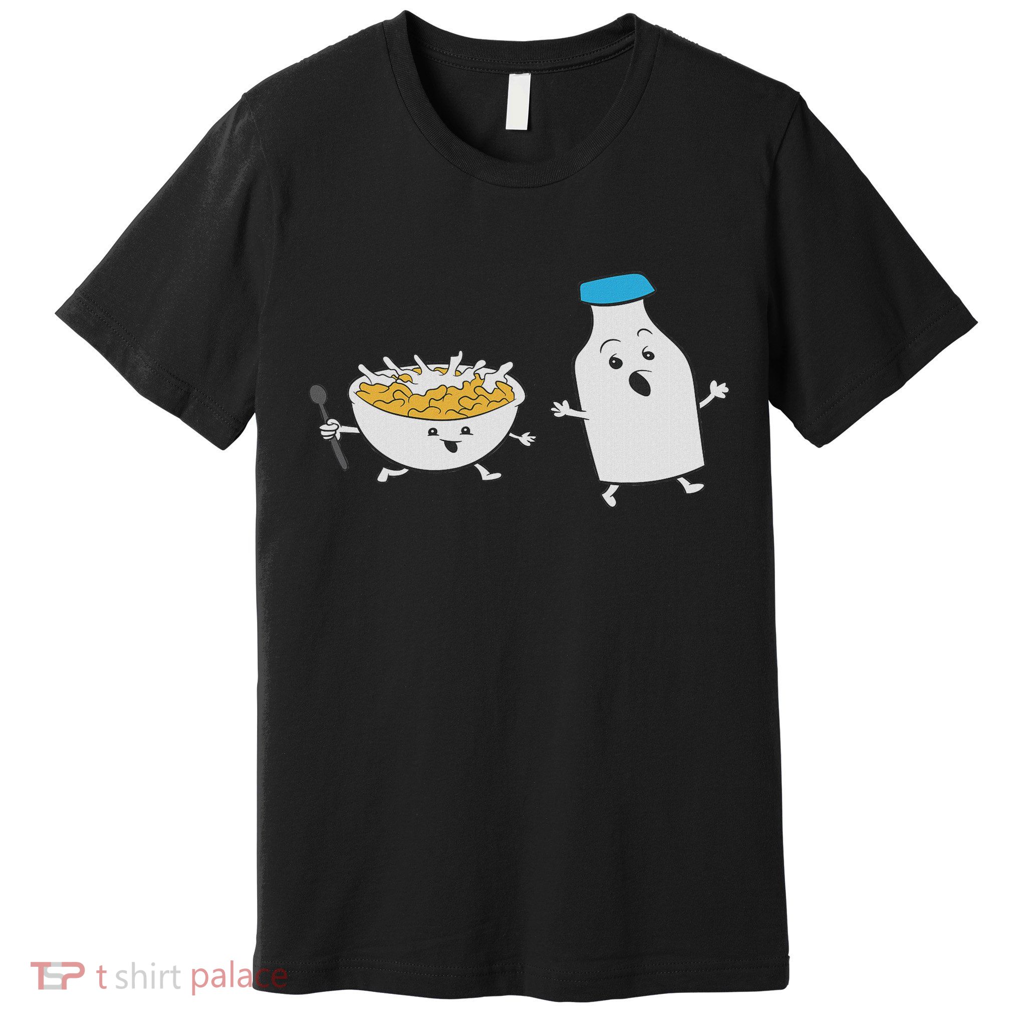 Cereal Chasing Milk Cornflakes Breakfast Cereal Premium T-Shirt