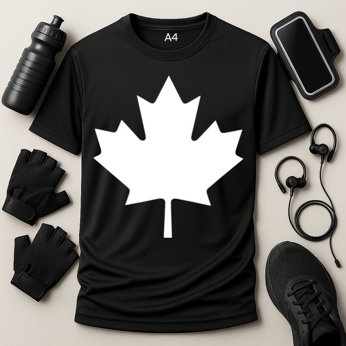 Canada Canadian Maple Flag Canada Day Cooling Performance Crew T-Shirt