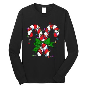 Candy Cane Merry And Bright Christmas Lights Long Sleeve Shirt