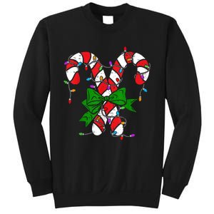 Candy Cane Merry And Bright Christmas Lights Sweatshirt