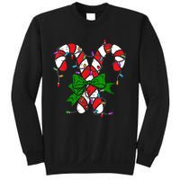 Candy Cane Merry And Bright Christmas Lights Sweatshirt