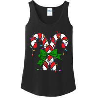 Candy Cane Merry And Bright Christmas Lights Ladies Essential Tank