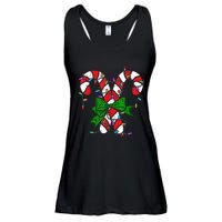 Candy Cane Merry And Bright Christmas Lights Ladies Essential Flowy Tank