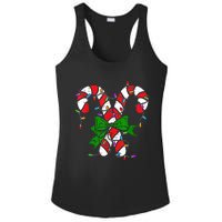 Candy Cane Merry And Bright Christmas Lights Ladies PosiCharge Competitor Racerback Tank