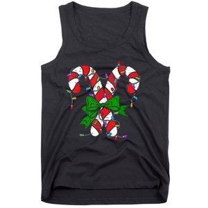 Candy Cane Merry And Bright Christmas Lights Tank Top