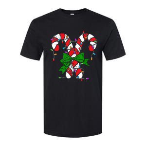 Candy Cane Merry And Bright Christmas Lights Softstyle CVC T-Shirt