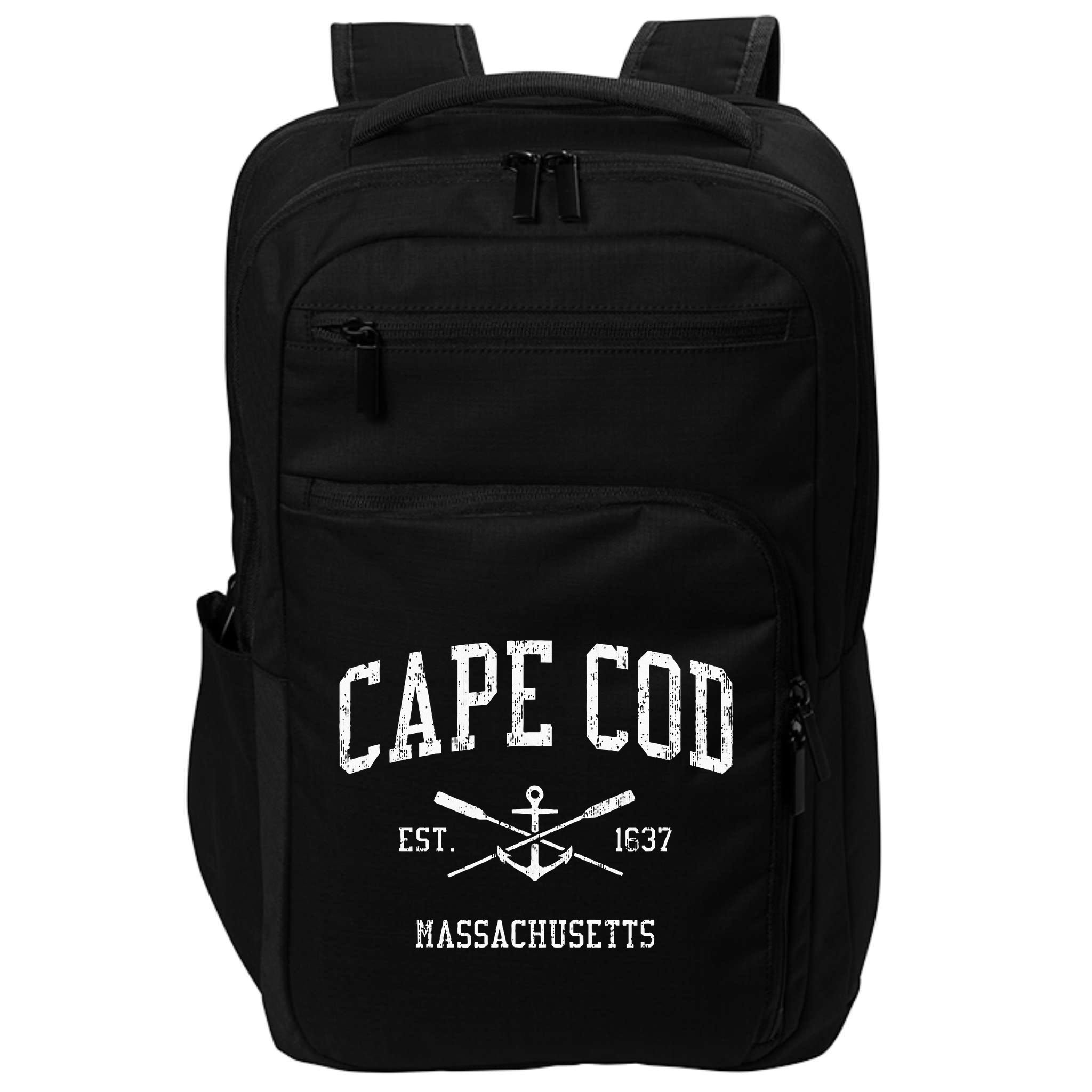 Cape Cod Ma Vintage Crossed Oars & Boat Anchor Sports Impact Tech Backpack