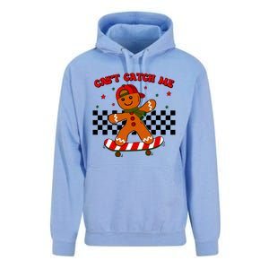 CanT Catch Me Merry Christmas Boy Skateboarding Gingerbread Unisex Surf Hoodie