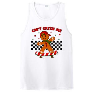 CanT Catch Me Merry Christmas Boy Skateboarding Gingerbread PosiCharge Competitor Tank