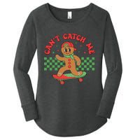 CanT Catch Me Retro Christmas Gingerbread Boy Xmas Women's Perfect Tri Tunic Long Sleeve Shirt