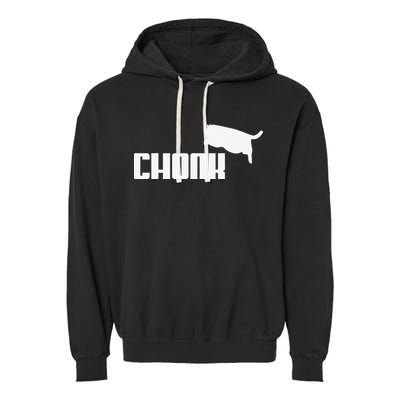 Chonk Cat Meme Funny Garment-Dyed Fleece Hoodie