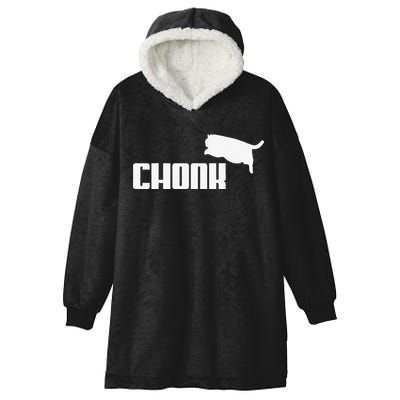 Chonk Cat Meme Funny Hooded Wearable Blanket