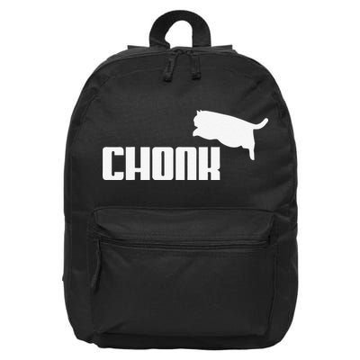 Chonk Cat Meme Funny 16 in Basic Backpack